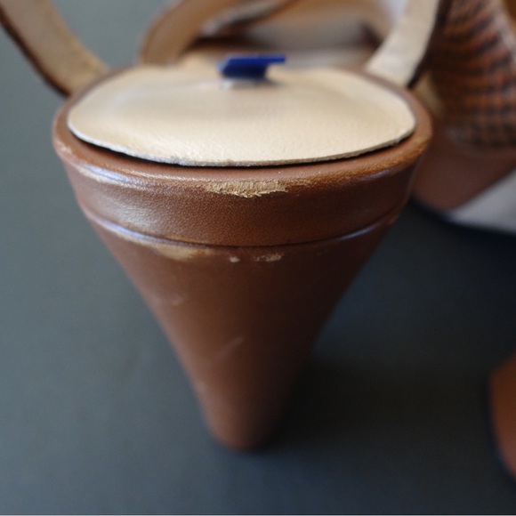 Stuart Weitzman JONI Snake-effect Platform Sandals Size 8 - Picture 10 of 10